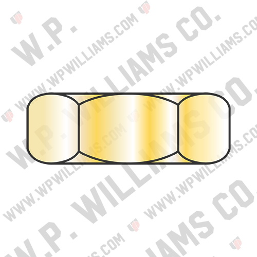 Hex Jam Nut Grade 8 Zinc Yellow