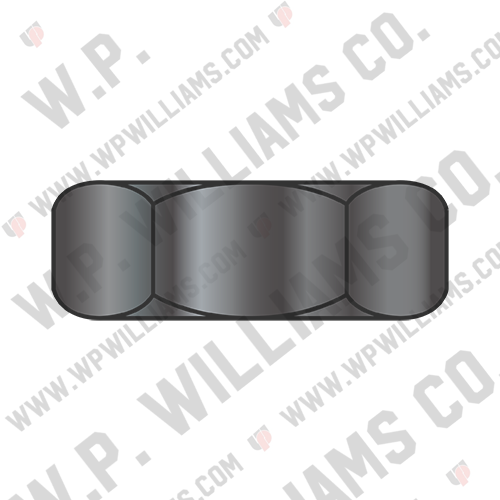 Hex Jam Nut Black Zinc