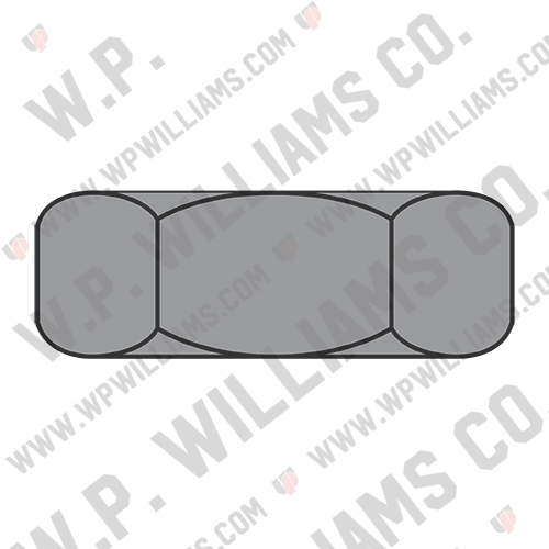 Hex Jam Nut Plain Steel