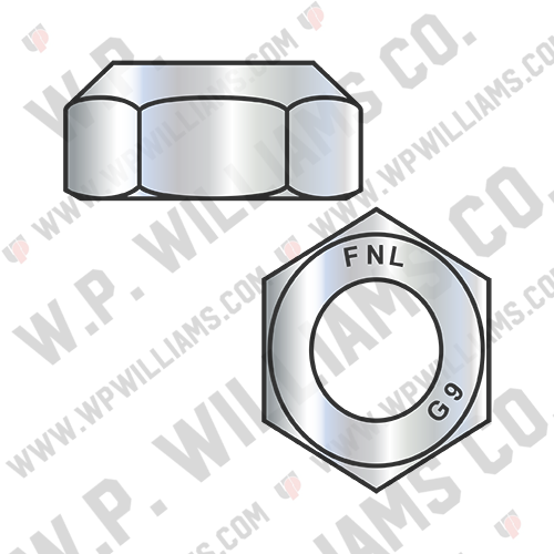 Coarse Thread Top Lock Hex Nut Grade 9 EcoGuard Gray/Silver 1,000 Hr Cor