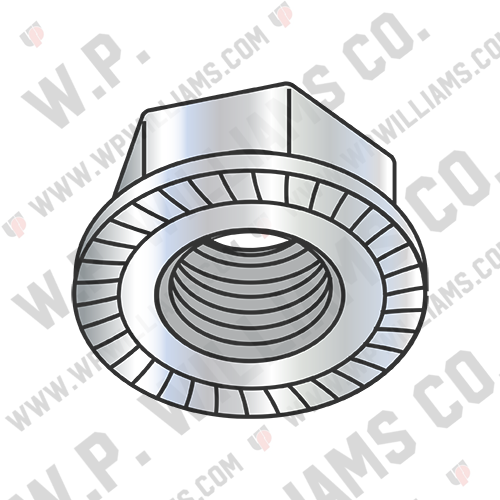 Serrated Flange Hex Lock Nuts Case Hardened HR15N 78/90 Zinc And Bake