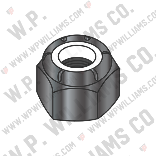 Nylon Insert Hex Lock Nut Black Zinc