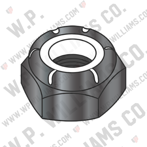 Thin Pattern Nylon Insert Hex Lock Nut Black Oxide