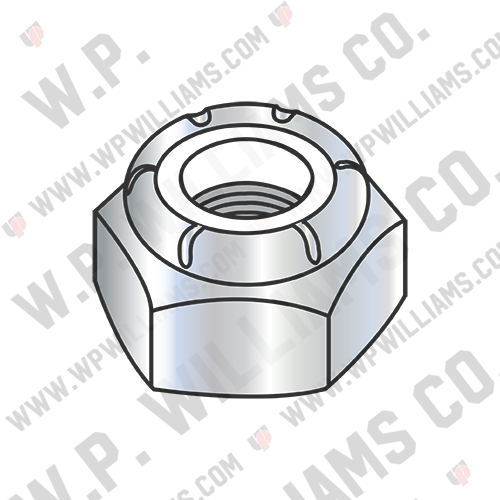 NTU Nylon Insert Heavy Thin Pattern Nut Zinc