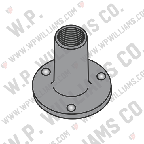 Weld Nut With Projections .718 Round Base Steel Plain
