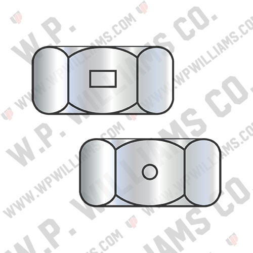 Two Way Reversible Hex Lock Nut Zinc And Wax