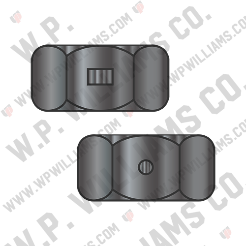 Two Way Reversible Hex Lock Nut Black Oxide And Wax