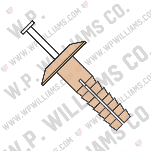 Two Piece Nylon Anchor Rivet Truss Head Nylon Pin Beige