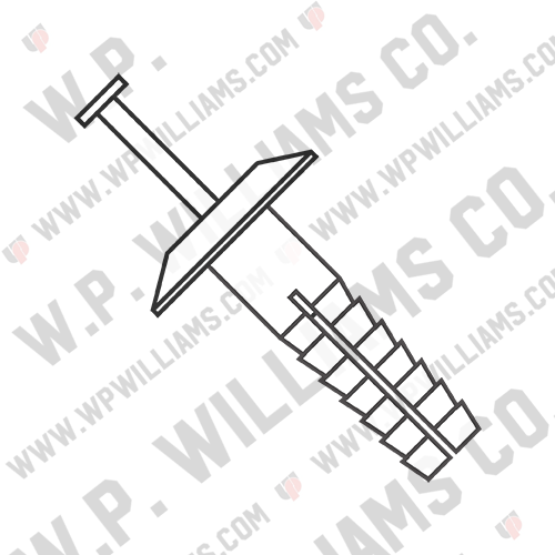 Two Piece Nylon Anchor Rivet Truss Head Nylon Pin White