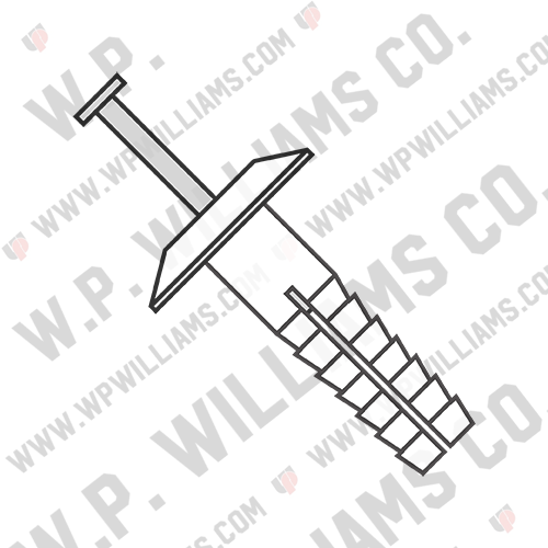 Two Piece Nylon Anchor Rivet Truss Head White Nylon Steel Pin