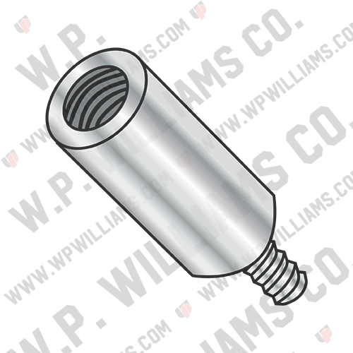 One Quarter Round Male Female Standoff Brass Nickel