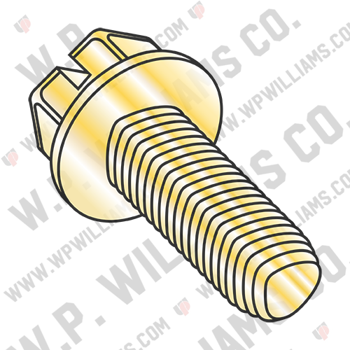 Slot Ind Hexwash Taptite Alternate Thread Roll Screw Full Thd ZincYellow BakeWax