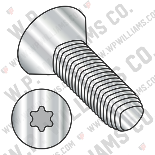 6 Lobe Flat Taptite Alternative Thread Roll Screw Full Thrd 18 8 SS PassivateWax