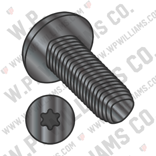 6 Lobe Pan Taptite Alternative Thread Rolling Screw Fully Thrd Black Oxide & Wax