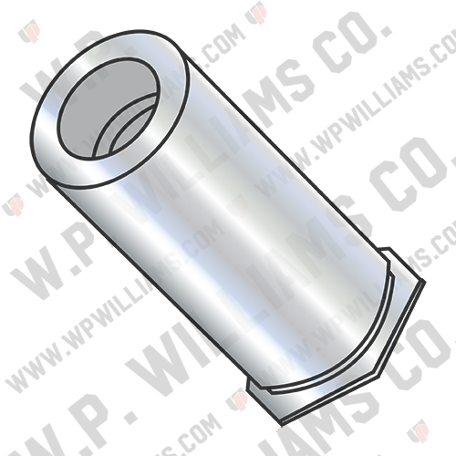 Self Clinching Standoff, Through Threads Hardened Steel Heat Treat Zinc and Bake