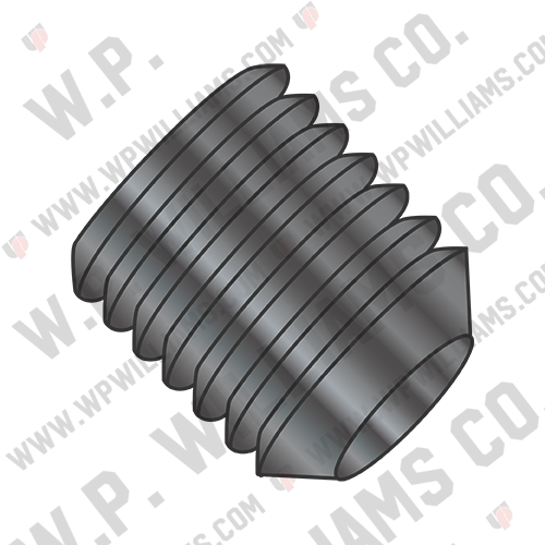 Coarse Thread Socket Set Screw Cup Point Imported Black Oxide and Oil