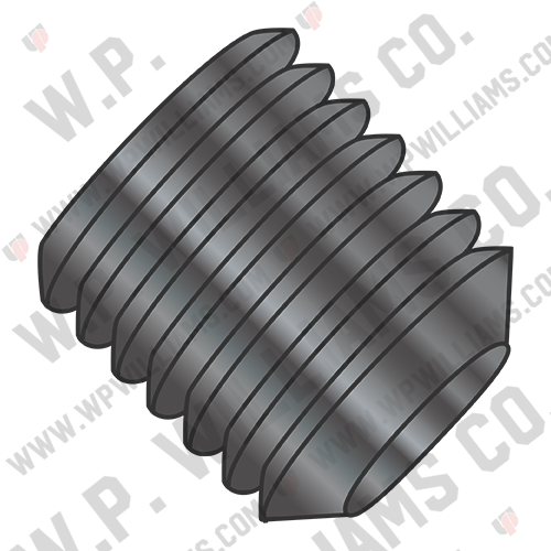 Coarse Thread Socket Set Screw Flat Point Plain