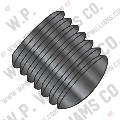 Coarse Thread Socket Set Screw Oval Point Plain