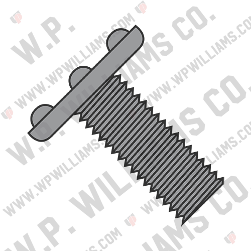 Weld Screw With Nibs Top Of Head Full Thread Plain