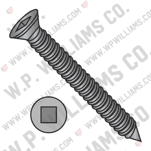 Square Drive Trim Head Drywall Screw Fine Thread Black Phosphate