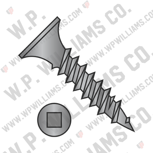 Square Drive Bugle Head Fine Thread Drywall Screw Black Phosphate